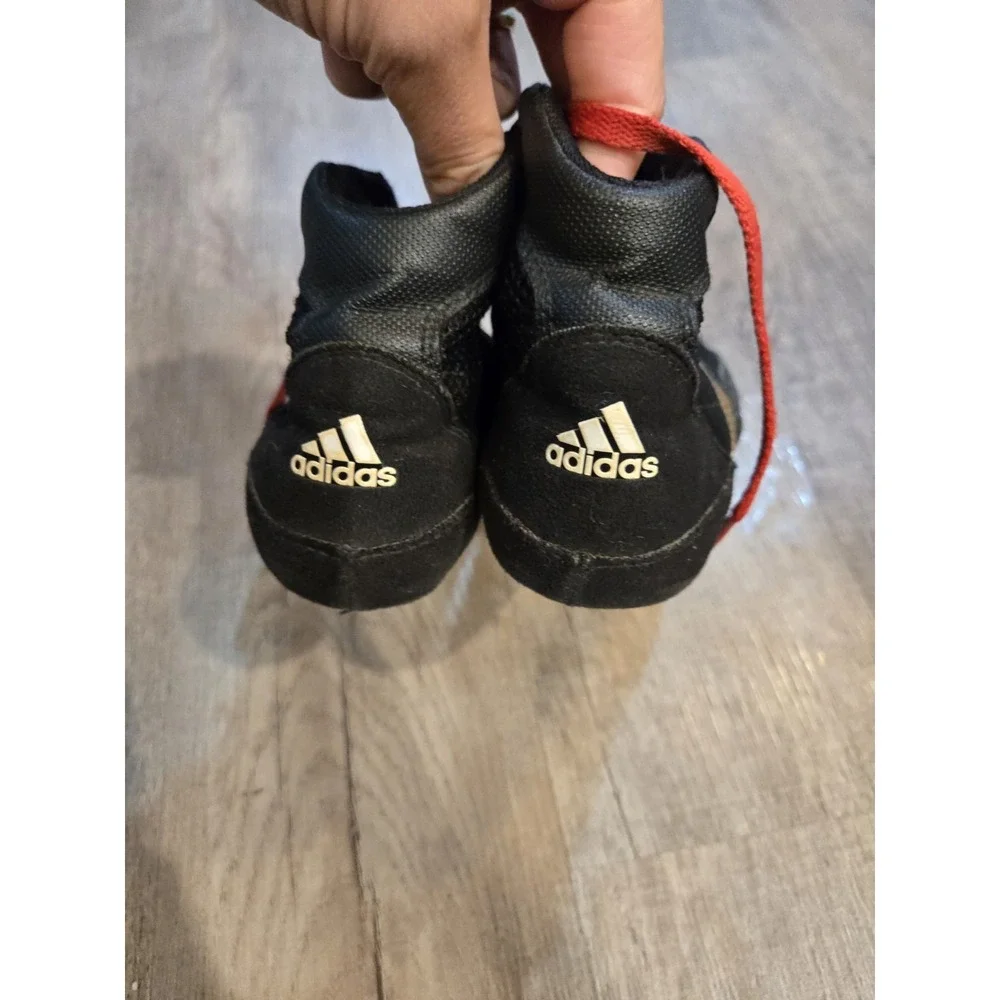 Adidas Combat Speed 3 Wrestling Shoes Kids Size 1 Black G12671 Boxing MMA RARE